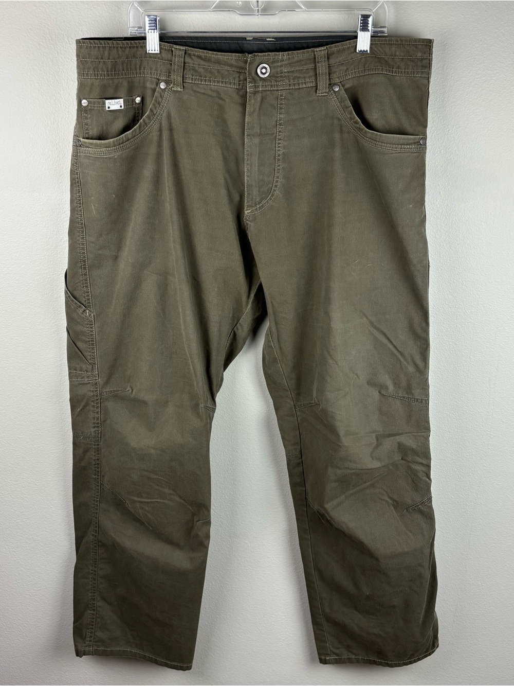 Kuhl Revolvr Pant Full Mens Size 38x30 Vintage Patina Dye Pants 5232 Olive Green